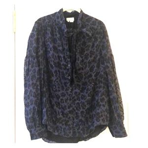 Kate Spade glitter leopard top